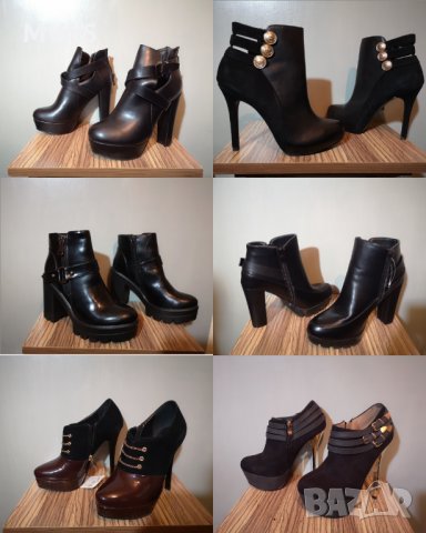 Нови - 30% дамски боти 37 размер 35-49 лв есенни дъжд черни на ток платформа, снимка 1