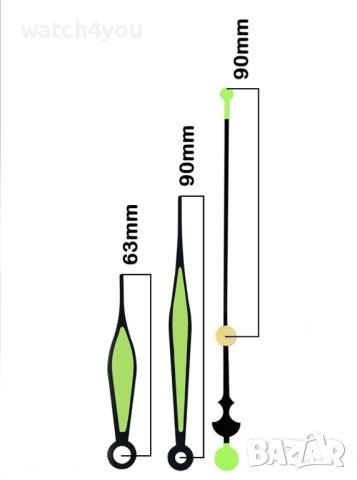 ФОСФОРНИ / ФОСФОРЕСЦИРАЩИ СТРЕЛКИ ЗА СТЕНЕН ЧАСОВНИК. НЕОНОВИ / СВЕТЕЩИ СТРЕЛКИ ЗА СТЕННИ ЧАСОВНИЦИ, снимка 6 - Стенни часовници - 44739428