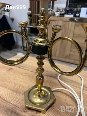 Винтидж френска настолна лампа, снимка 4 - Настолни лампи - 53682351