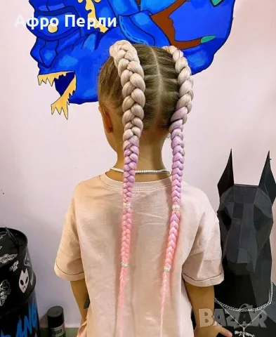 🩷Боксьорски Плитки 🌸Box braids Детски прически Опашки Бохо Туистъри Ариел Къдрици Афро Канекалон 