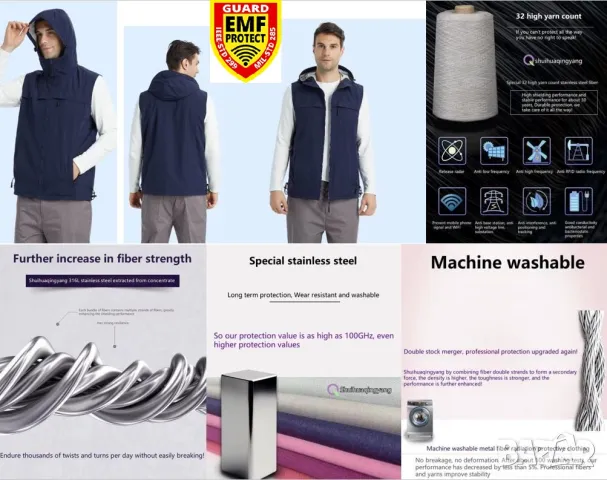 Екраниран Суичър с Метални Нишки RF EMF EMR GPS Wi-Fi BT5 5G Вълнова Електромагнитна Защита ЕМП EMP 