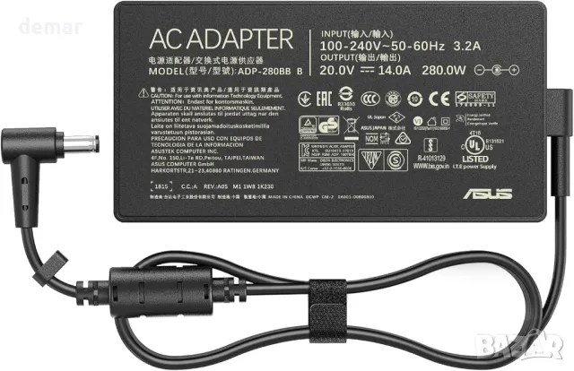 280W зарядно за лаптоп за Asus Rog Flow X16 Rog Strix G15 G16,14A/20V, снимка 2 - Друга електроника - 49273582