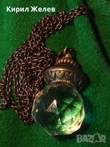 МНОГО ЕФЕКТНА ВИНТИДЖ АРТ ВИСУЛКА РЕТРО ВИНТИДЖ СТИЛ ФАСЕТИРАН КРИСТАЛЕН МЕДАЛЬОН 27901, снимка 15 - Колиета, медальони, синджири - 37096606