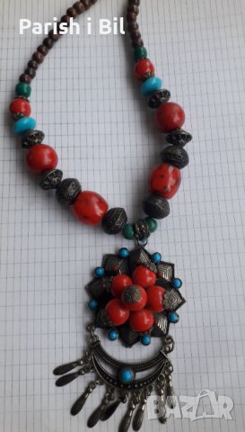 Посребрена фешън Арт огърлица,колие,медальон ,стилни бутикови бижута,комплект,арт, снимка 3 - Колиета, медальони, синджири - 40284456