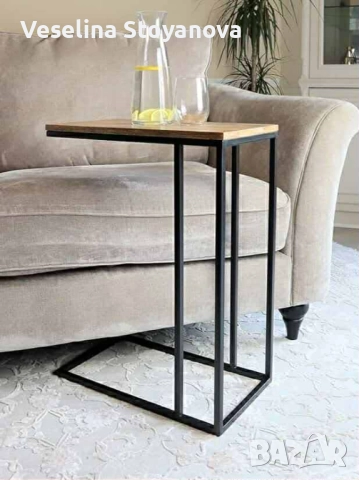 Компактна помощна масичка, която влиза под дивана – удобство на една ръка разстояние, снимка 4 - Маси - 52708684