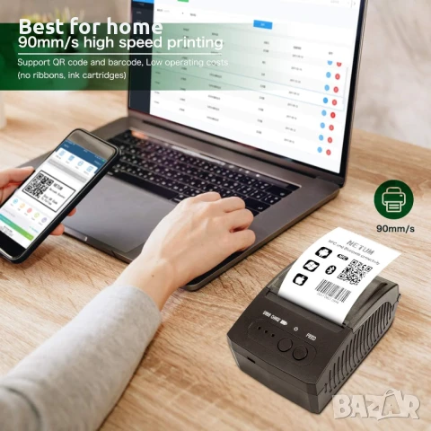 Bluetooth принтер за касови бележки, снимка 4 - Друга електроника - 51322497