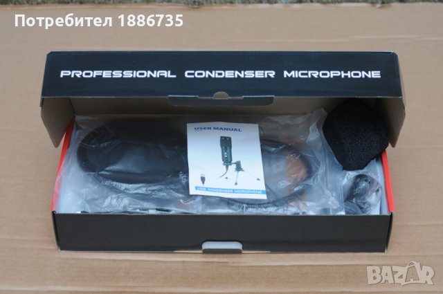 Кондензаторен USB микрофон 192 kHz / 24 Bit и аксесоари /подаръчна опаковка/, снимка 6 - Микрофони - 39112779