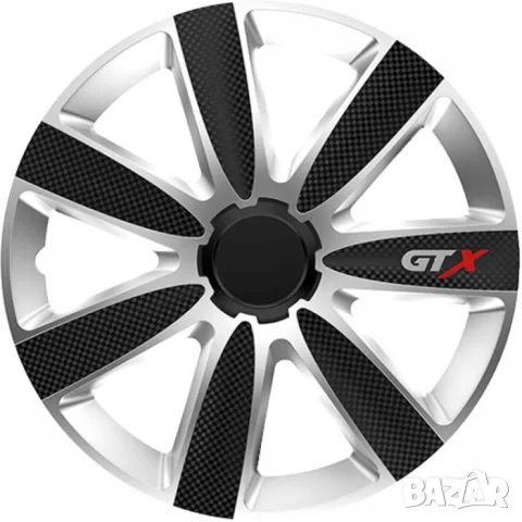 Тасове за джанти 14'' Versaco Carbon GTX - черен/сребрист