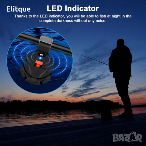 Електронен LED звънец за въдица с регулируем звук - идеален за дневен и нощен риболов на шаран, снимка 6 - Други стоки за дома - 52853518