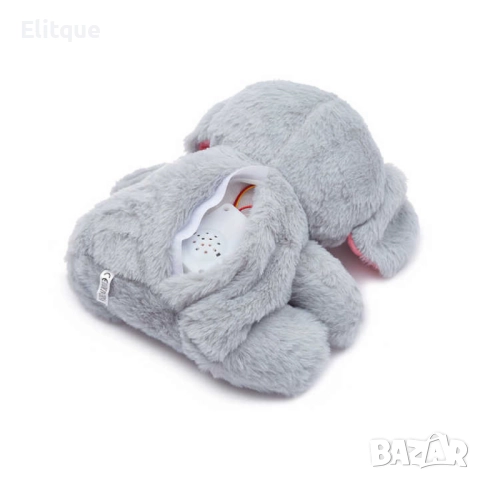 Дишащо слонче – Светеща, дишаща и музикална плюшена играчка за успокояване и релакс, снимка 9 - Плюшени играчки - 52745105