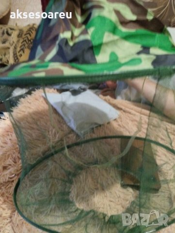 Предпазно було за защита от комари и пчели Камуфлажна риболовна мрежеста шапка с широка периферия ко, снимка 14 - Екипировка - 41599093