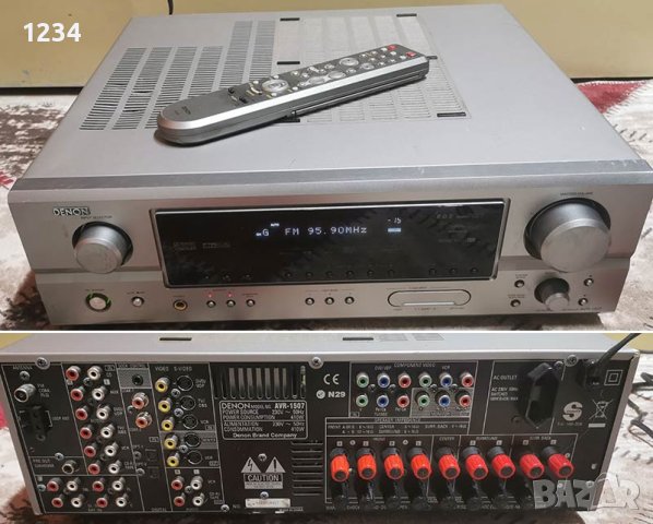 7-канален Усилвател DENON AVR-1507 410W с дистанционно домашно кино, снимка 1 - Ресийвъри, усилватели, смесителни пултове - 42381291