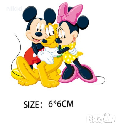 Мики Мини Маус Плуто щампа термо апликация картинка за дреха блуза чанта