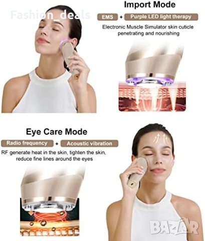 Нов MiSMON 5 в 1 Уред за Лице Ултразвук, Радиочестота, LED Терапия, снимка 3 - Други - 42717100