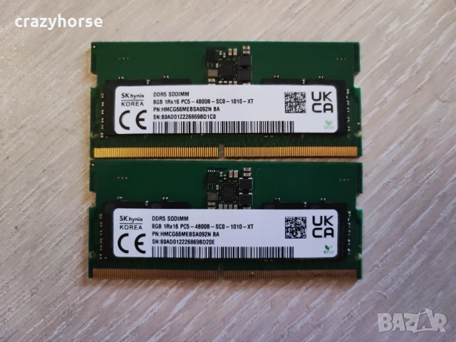 Чисто нова рам памет SODIMM DDR5 kit 2x8GB PC5-4800 Samsung SK hynix и Micron, снимка 3 - RAM памет - 53163187