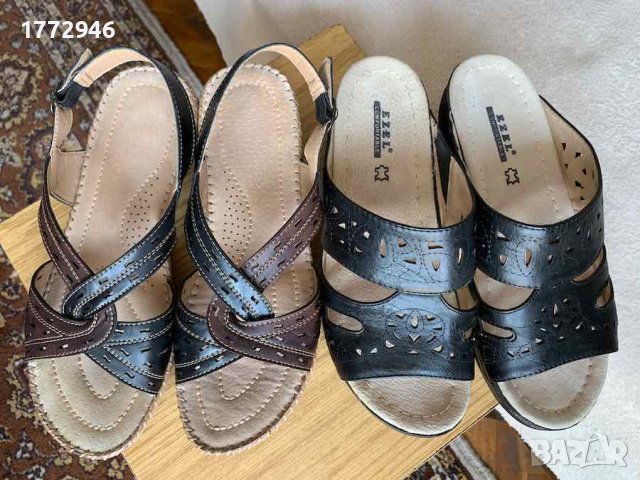 ПРОМО Чехли, сандали със стелки естествена кожа, почти нови, снимка 2 - Дамски ежедневни обувки - 41261515