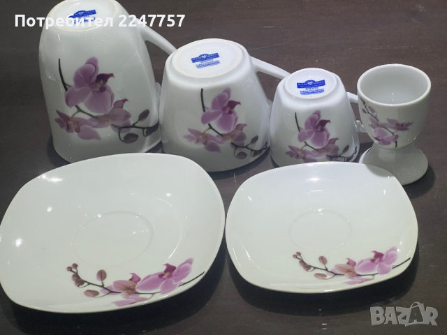Сет за закуска орхидея Germany порцелан, снимка 12 - Сервизи - 44642834