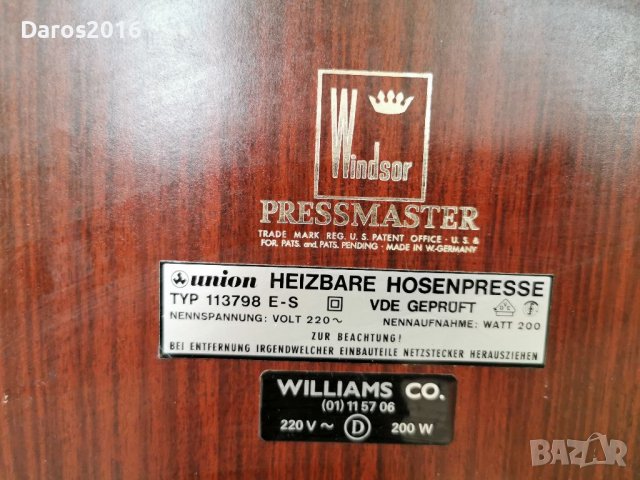 Подвижна, луксозна преса за гладене, снимка 3 - Антикварни и старинни предмети - 39700242