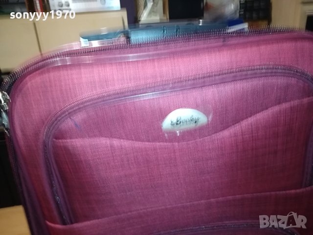 КУФАР 65Х42Х22СМ-ЧЕРВЕН ДЕНИМ 1808231952, снимка 4 - Куфари - 41897525