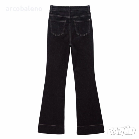 Дамски дънки тип „bootcut“ с висока талия  , снимка 5 - Дънки - 52401170