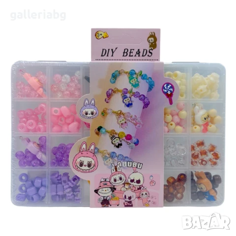 Комплект мъниста за гривни с Labubu герои - Лабубу