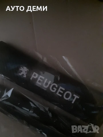 ТОП Цена за 2бр-18.78 лв Черни кожени възглавнички с лого и надпис Пежо Peugeot , снимка 3 - Аксесоари и консумативи - 51028300