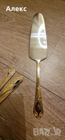 Solingen Vintage 23-24к позлата. Лопатка за торта., снимка 5 - Прибори за хранене, готвене и сервиране - 48093094