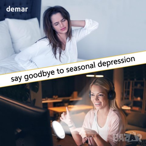 Лампа за дневна светлина Lobertingu с 3 нива на яркост, 10000 лукса, снимка 3 - Настолни лампи - 42158720