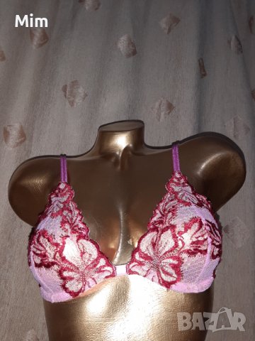 WOLFF 70 B Розов дантелен сутиен , снимка 5 - Бельо - 38811260