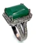 Дамски пръстен с 9ct.Emerald и 0,90ct.diamond's, снимка 4