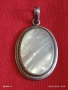 Класически сребърен медальон с натурален СЕДЕФ майсторска ръчна изработка 41953, снимка 6