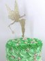  Tinker Bell Фея зън зън камбанка феичка пластмасов златист топер декор украса за торта