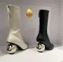 Chanel Луксозни Дамски Боти С Ток Перла И Лого - Различни Цветове Код SEM-825, снимка 1