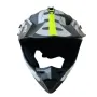 Кросова каска черна с неон и сив, За мотор, Атв, Велосипед, S, M, снимка 4