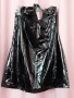 3XL Черна къса рокля от лак / винил/, снимка 6