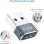 Blukar USB C женски към USB мъжки адаптер, [3 пакета] Тип C към USB A конвертор за бързо зареждане и, снимка 1