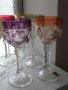 Кристални чаши-комплект от шест броя,многоцветен кристал, снимка 7