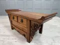 Китайски, конзолен шкаф, масив, дърворезба Д1044, снимка 2