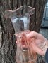 Стара стъклена ваза с папионка