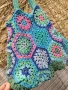 страхотна плетена блуза пачуърк XL + чанта, снимка 2