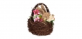 Великденска декоративна кошница, Заек с морков и цветя , снимка 2