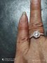 Елегантен дамски сребърен комплект пръстен, обеци, колие , снимка 13