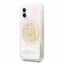 Оригинален калъф гръб кейс Guess Liquid Glitter Circle - iPhone 11 (6.1), Розов, снимка 2