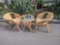 Ратанови  столове и маса, снимка 3