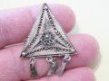 Старинна сребърна муска, медальон, брошка, накит, амулет сребро, снимка 3