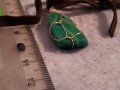 КРАСИВ ВИНТИДЖ - АРТ МЕДАЛЬОН НАТУРАЛЕН КАМЪК ЗЕЛЕН АХАТ с ШНУРЧЕ от ВЕЛУР 21185, снимка 7