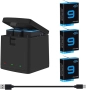 REYTRIC Hero 9/10/11/12 Батерии, комплект от 3 броя и 3-канално зарядно, съвместими с GoPro Hero 9, , снимка 1