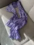 Лилав леопард шал коприна & вискоза, снимка 3