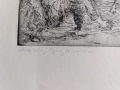 Много стара гравюра, подписана., снимка 3