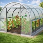 Градинска четирисегментна бяла оранжерия - модерен и ярък дизайн - 6 х 3 х 2м, снимка 8